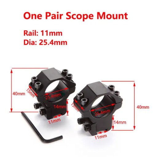 Anillos de montaje para mira telescópica de caza, monturas para mira de Rifle - Quierox - Tienda Online