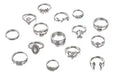 Anillos Set 15 Mujer Moderno Boho Hippie Chic - Quierox - Tienda Online