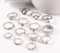 Anillos Set 15 Mujer Moderno Boho Hippie Chic - Quierox - Tienda Online