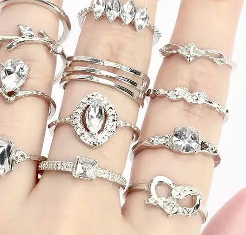 Anillos Set 15 Mujer Moderno Boho Hippie Chic - Quierox - Tienda Online