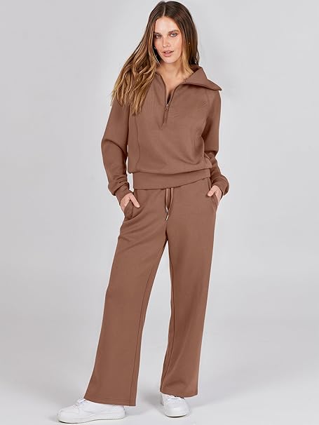 ANRABESS Conjunto de 2 piezas para mujer, sudadera de gran tamaño, pantalones deportivos - Quierox - Tienda Online