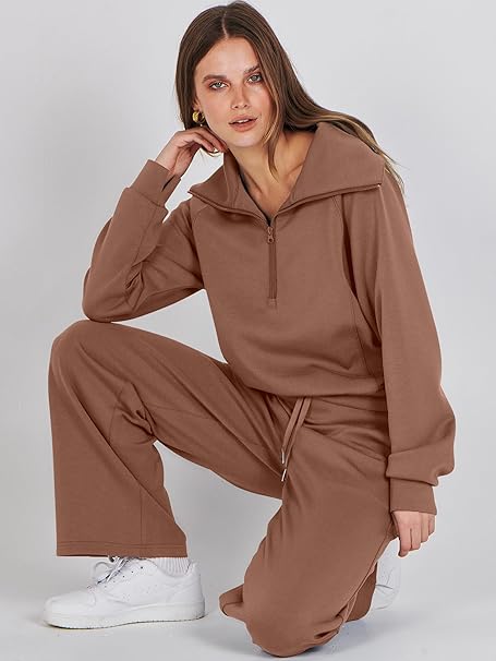 ANRABESS Conjunto de 2 piezas para mujer, sudadera de gran tamaño, pantalones deportivos - Quierox - Tienda Online