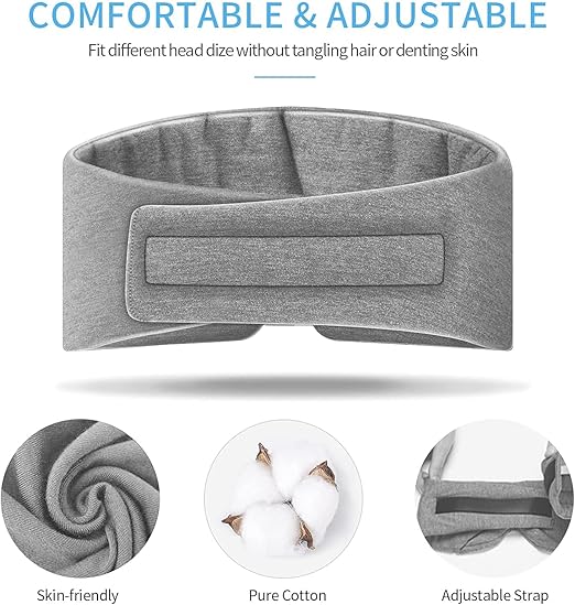 Antifaz de algodón para dormir, cómodo y transpirable, ajustable - Quierox - Tienda Online