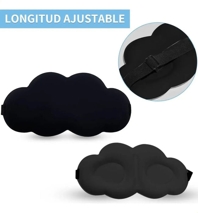 Antifaz de Descanso para Dormir con forma de nube Negro - Quierox - Tienda Online