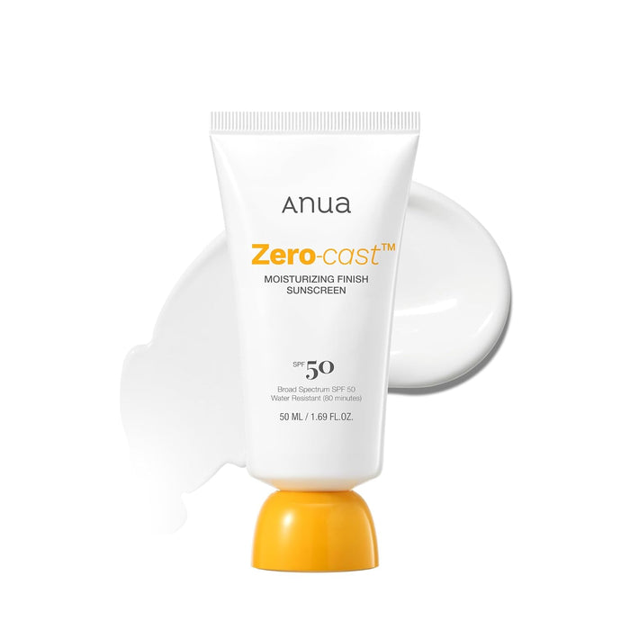 Anua, Protector solar hidratante Zero - Cast SPF 50, natural brillante para cara - Quierox - Tienda Online