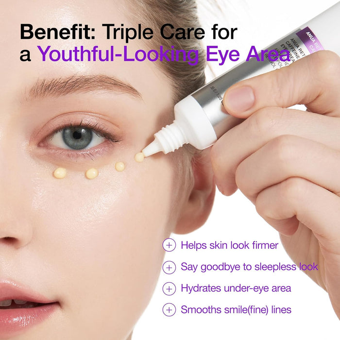 ANUA Retinol 0.1 Crema revitalizante de ojos con cafeína, para hidratación - Quierox - Tienda Online