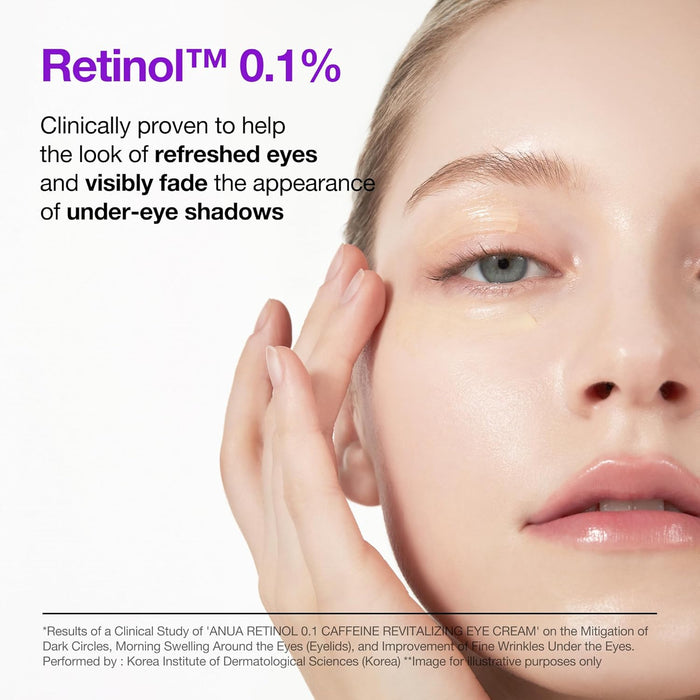 ANUA Retinol 0.1 Crema revitalizante de ojos con cafeína, para hidratación - Quierox - Tienda Online