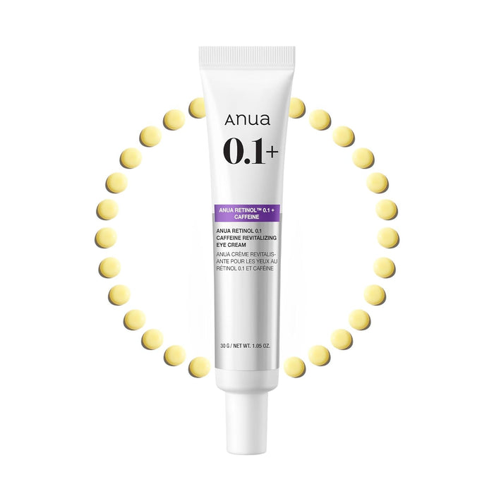 ANUA Retinol 0.1 Crema revitalizante de ojos con cafeína, para hidratación - Quierox - Tienda Online