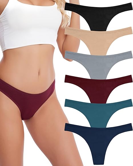 ANZERMSIX - Ropa interior femenina, tangas de algodón transpirable (paquete de 6) - Quierox - Tienda Online