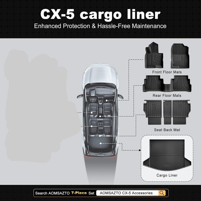 AOMSAZTO Alfombrillas y forro de carga compatibles con Mazda CX-5 2017-2025 - Quierox - Tienda Online