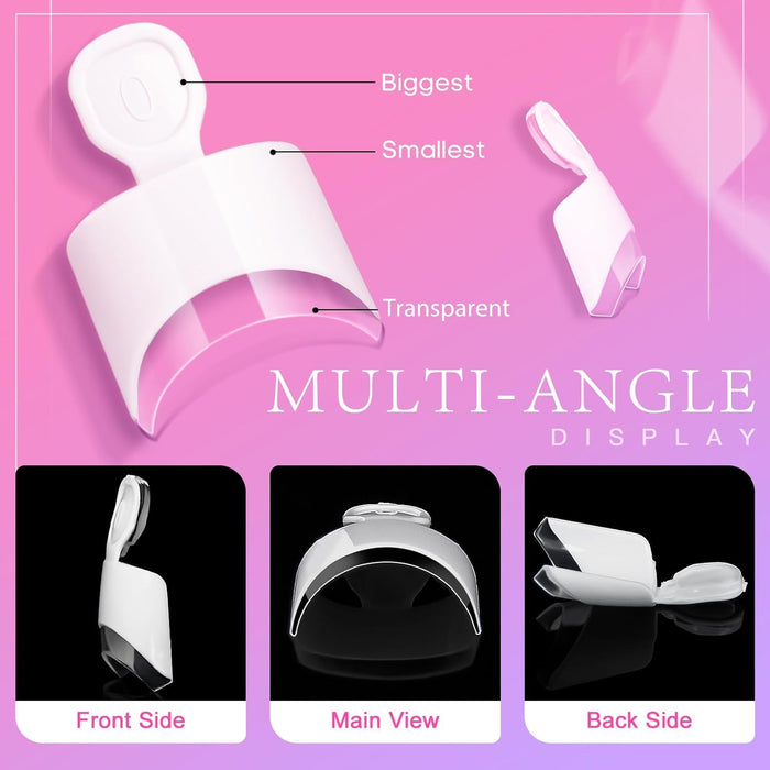 AORAEM - Uñas postizas blancas francesas, 120 unidades, estilo francés corto, acrílicas, 12 tamaños - Quierox - Tienda Online