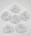 Apliques de flores de tela de 3 cm de poliéster - 10 piezas blancas - Quierox - Tienda Online