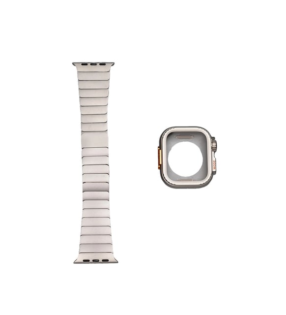 Funda rígida para Apple Watch Ultra de 42/44/45/49 mm con correa metálica protectora