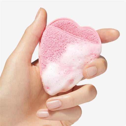 APRILSKIN Esponja limpiadora facial de felpa con forma de corazón , reutilizable - Quierox - Tienda Online