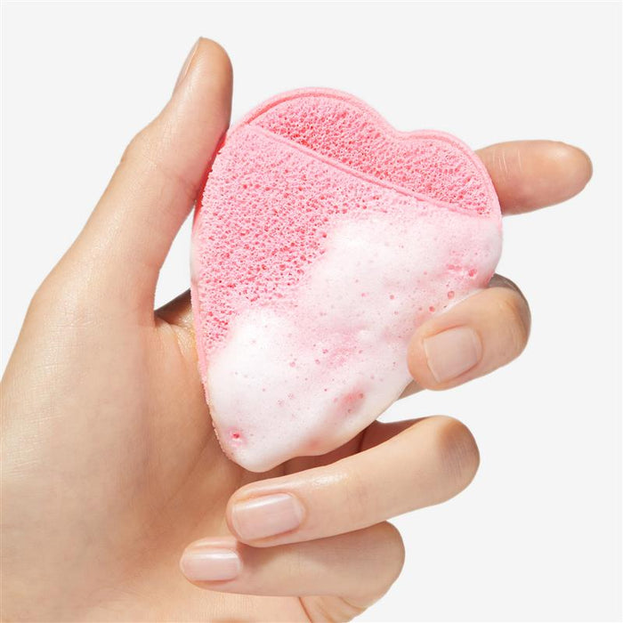 APRILSKIN Esponja limpiadora facial de felpa con forma de corazón , reutilizable - Quierox - Tienda Online