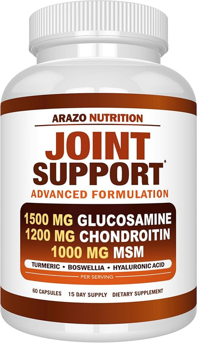 Arazo Nutrition Glucosamina Condroitina Cúrcuma MSM Boswellia - Quierox - Tienda Online
