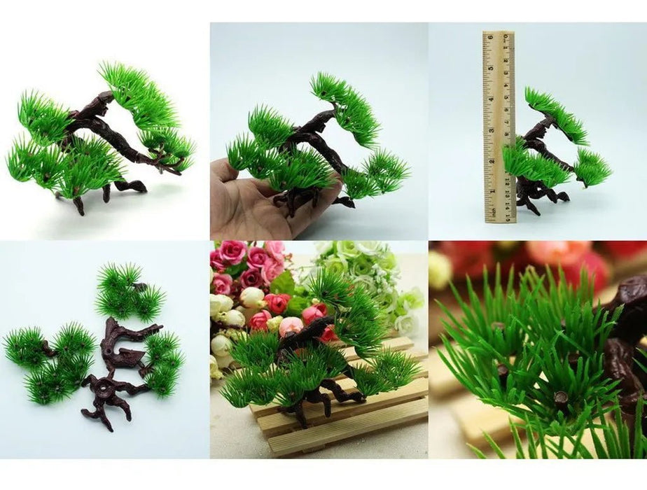 Arbol de pino artificial para decoración de bonsái, accesorios de acuario - Quierox - Tienda Online