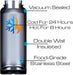 Arca Gear Botella de agua de acero inoxidable con 2 tapas - Quierox - Tienda Online