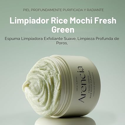 Arencia Limpiador Facial de Arroz Coreano Mochi - Jabón para la Cara, Exfoliante 120g - Quierox - Tienda Online