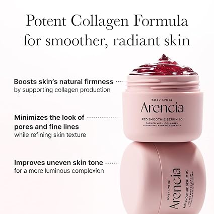 ARENCIA Suero de Mascarilla Facial de Smoothie Rojo Nocturno, Luminoso y Calmante - Quierox - Tienda Online