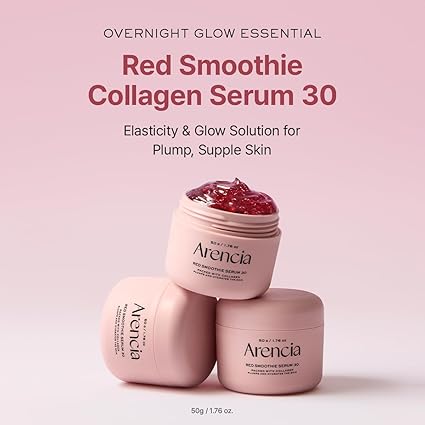 ARENCIA Suero de Mascarilla Facial de Smoothie Rojo Nocturno, Luminoso y Calmante - Quierox - Tienda Online