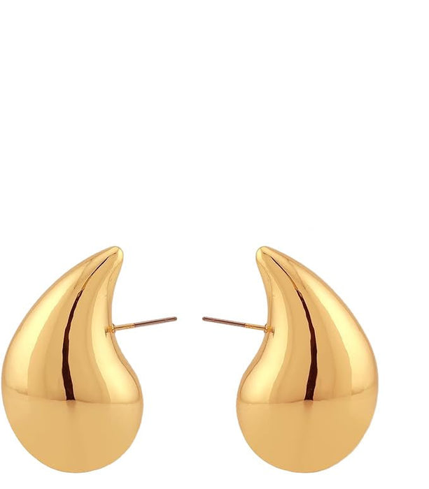 Arete de gota de oro para mujeres, aretes de gota de agua, gruesos de diseño - Quierox - Tienda Online