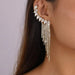 Aretes colgantes de borla larga con diamantes de imitación geométricos - Quierox - Tienda Online