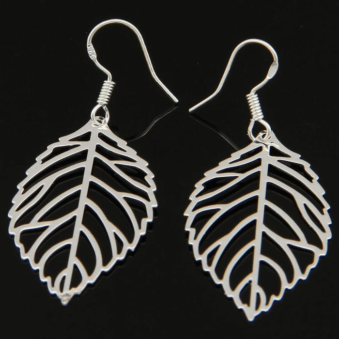 Aretes colgantes de hoja de metal bohemios - Quierox - Tienda Online