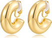 Aretes de aro gruesos , aros abiertos ligeros, sin perforaciones, para mujer - Quierox - Tienda Online