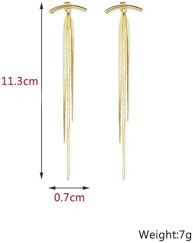 Aretes de borla de cadena de serpiente, cadena de serpiente dorada - Quierox - Tienda Online