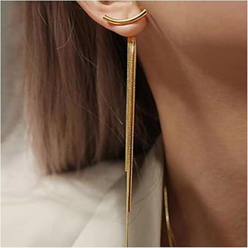 Aretes de borla de cadena de serpiente, cadena de serpiente dorada - Quierox - Tienda Online