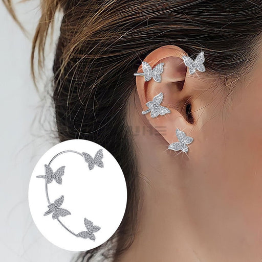 Aretes de brazalete de circonita de mariposa - Quierox - Tienda Online