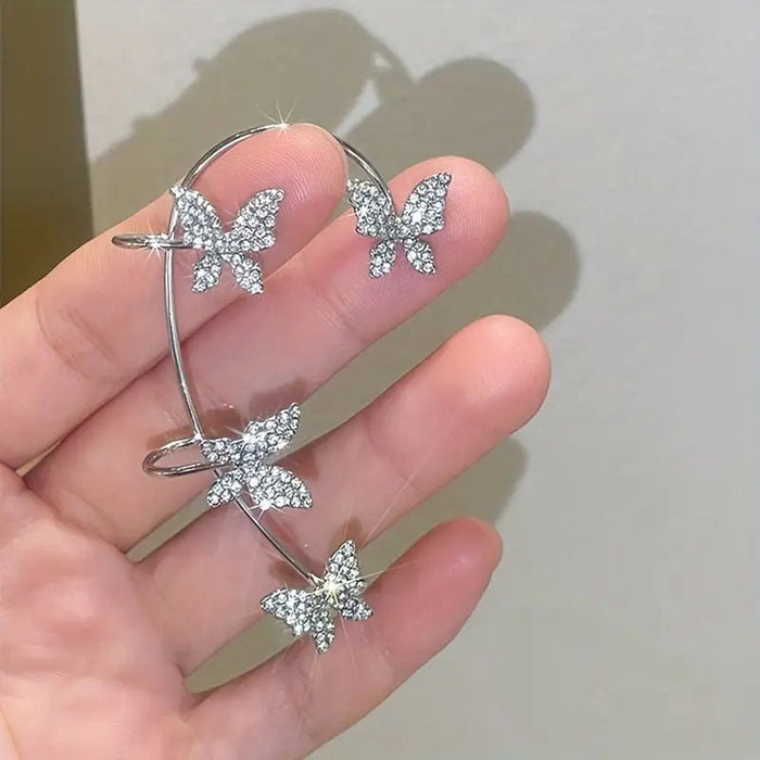 Aretes de brazalete de circonita de mariposa - Quierox - Tienda Online
