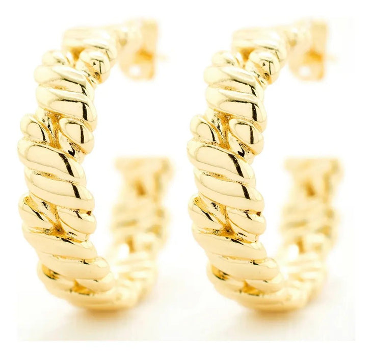 Aretes de mujer Con Textura Torsal para uso casual - Quierox - Tienda Online