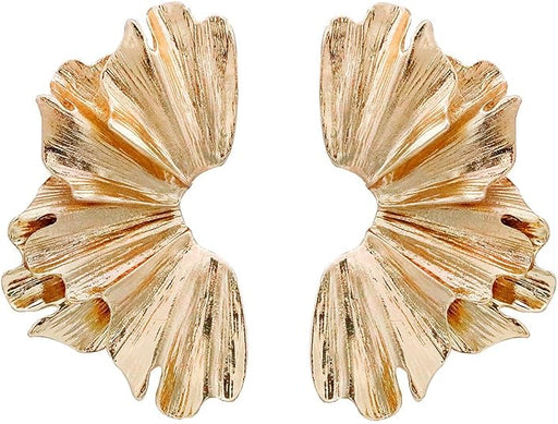 Aretes de oro con flores escultóricas para mujer - Quierox - Tienda Online