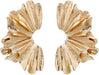 Aretes de oro con flores escultóricas para mujer - Quierox - Tienda Online