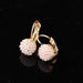 Aretes para mujer diseño redondo de perlas de imitación con cierre de palanca - Quierox - Tienda Online