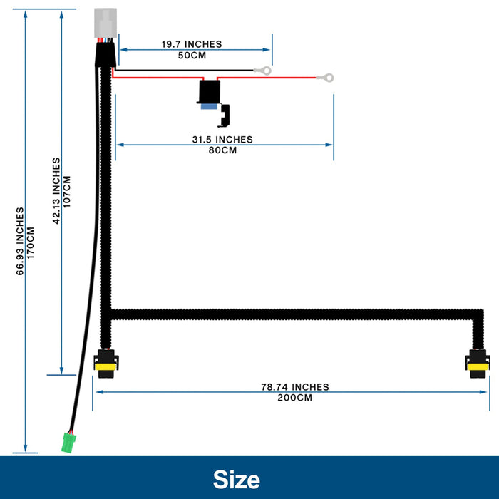 Arnés de cableado de luces antiniebla H11 H8 para Honda Civic Accord Fit CR - V 2013 - 2022 - Quierox - Tienda Online