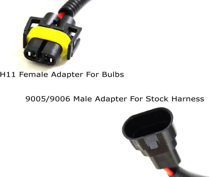 Arnés de cableado para conectores de faros de conversión flexible, 9006 a H11 - Quierox - Tienda Online