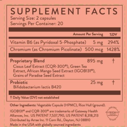 Arrae MB - 1 Suplemento para el metabolismo femenino - Quierox - Tienda Online