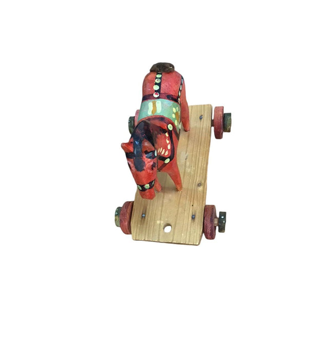 Arte popular vintage: juguete de caballo de madera - Quierox - Tienda Online