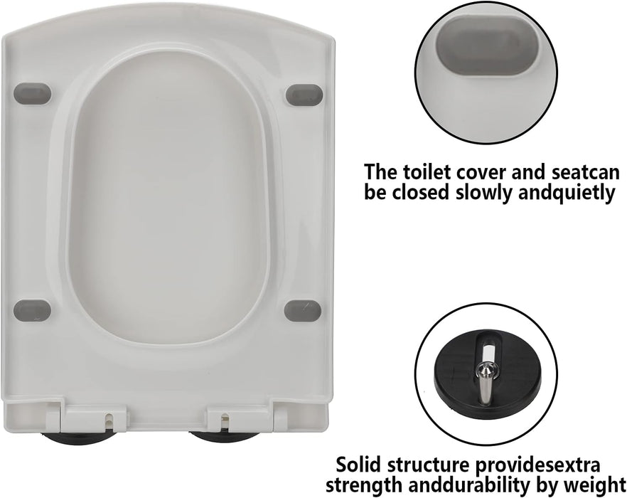 Asiento de inodoro cuadrado, universal grueso para el hogar - Quierox - Tienda Online