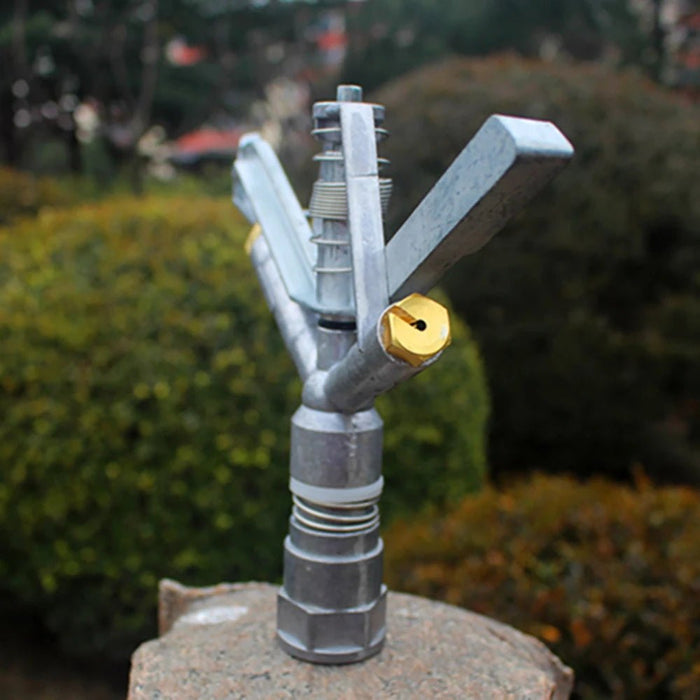 Aspersor de riego con boquilla metálica giratoria de brazo basculante de aleación de zinc de 1" (DN25) - Quierox - Tienda Online