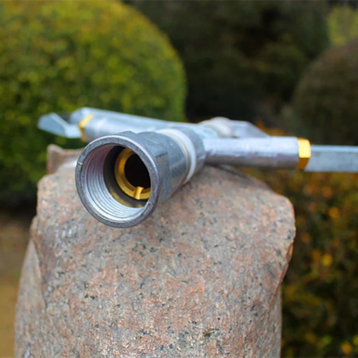 Aspersor de riego con boquilla metálica giratoria de brazo basculante de aleación de zinc de 1" (DN25) - Quierox - Tienda Online