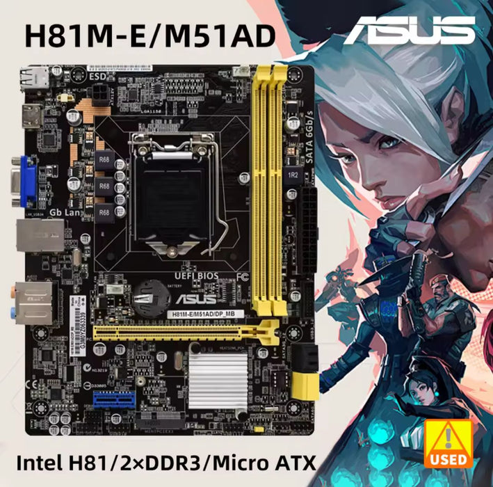 ASUS - placa base usada H81M - E/M51AD, enchufe LGA 1150 - Quierox - Tienda Online