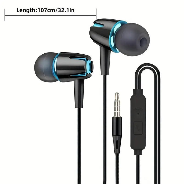 Audífonos con cable de alta calidad con diseño semi - in - ear, compatibles con teléfonos móviles - Quierox - Tienda Online