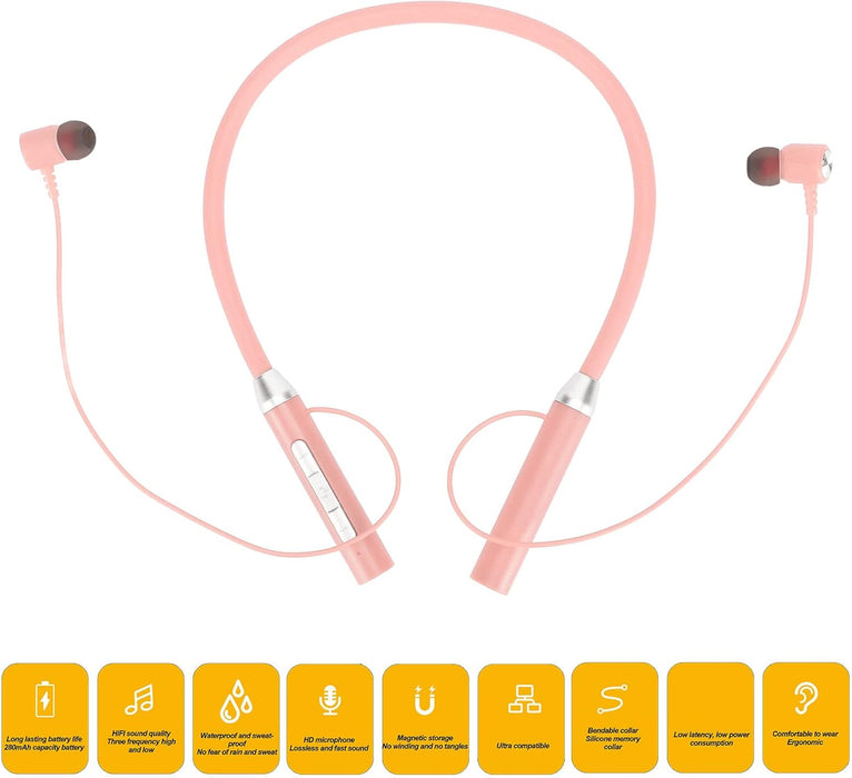 Auriculares Bluetooth con banda para el cuello, con controles mecánicos y botones multifuncionales - Quierox - Tienda Online