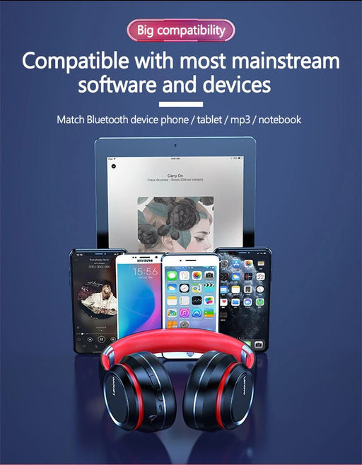 Auriculares Bluetooth plegables Lenovo HD200, inalámbricos, con cancelación de ruido - Quierox - Tienda Online