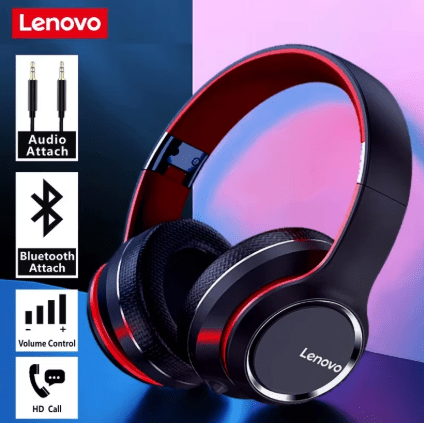 Auriculares Bluetooth plegables Lenovo HD200, inalámbricos, con cancelación de ruido - Quierox - Tienda Online