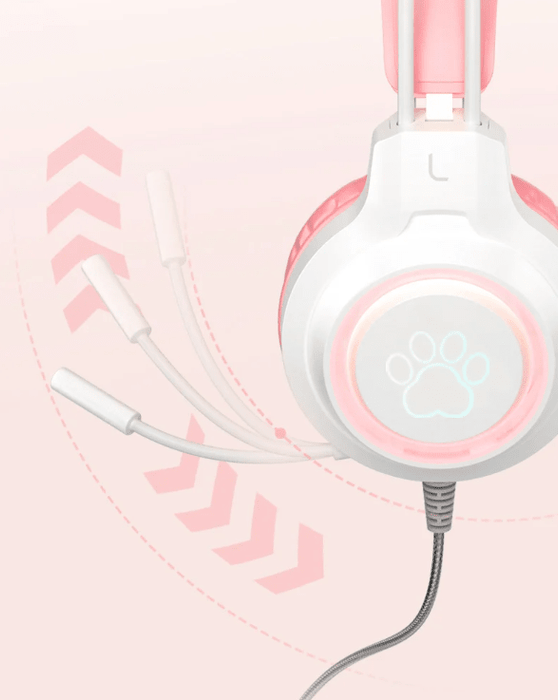 Auriculares con cable SY - G35 con orejas de gato micrófono con cancelación de ruido - Quierox - Tienda Online